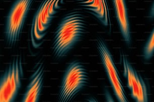 a black background with orange and red swirls