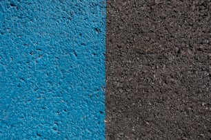 a black and blue wall next to each other