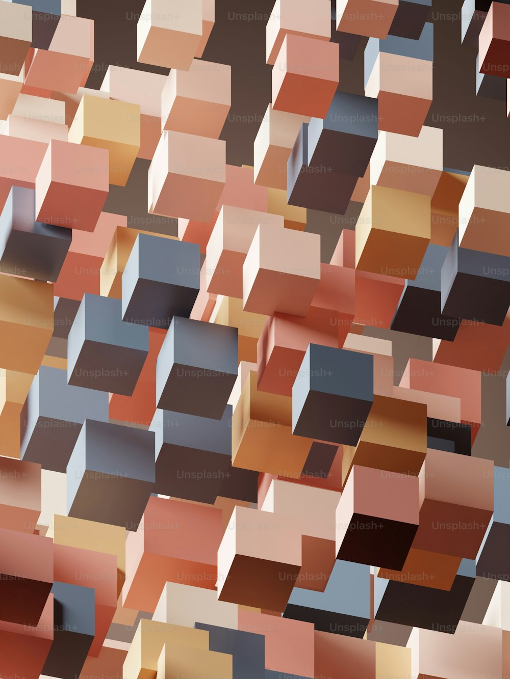 ein abstrakter Hintergrund aus mehrfarbigen Quadraten und Rechtecken