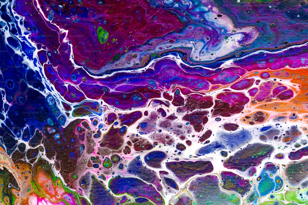 Una pintura abstracta de un fondo multicolor