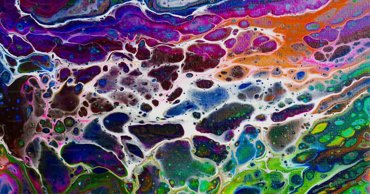 Fluids Photo Long A painting of a colorful fluid fluid fluid fluid fluid fluid fluid ...