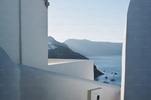 a view of a body of water from a building