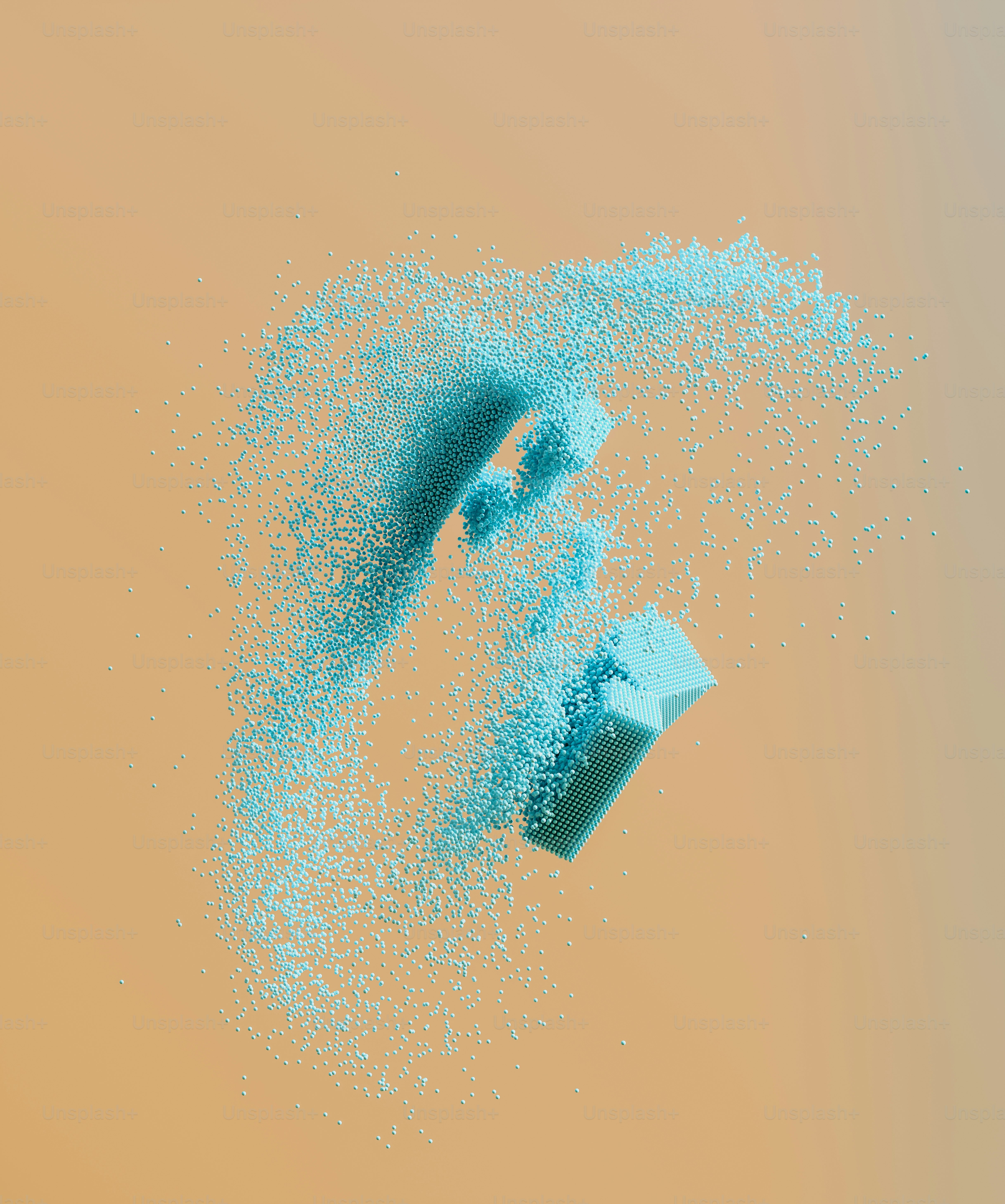 Un oggetto blu vola nell'aria