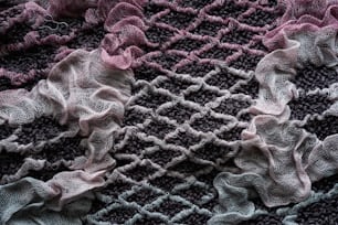 a close up of a knitted blanket