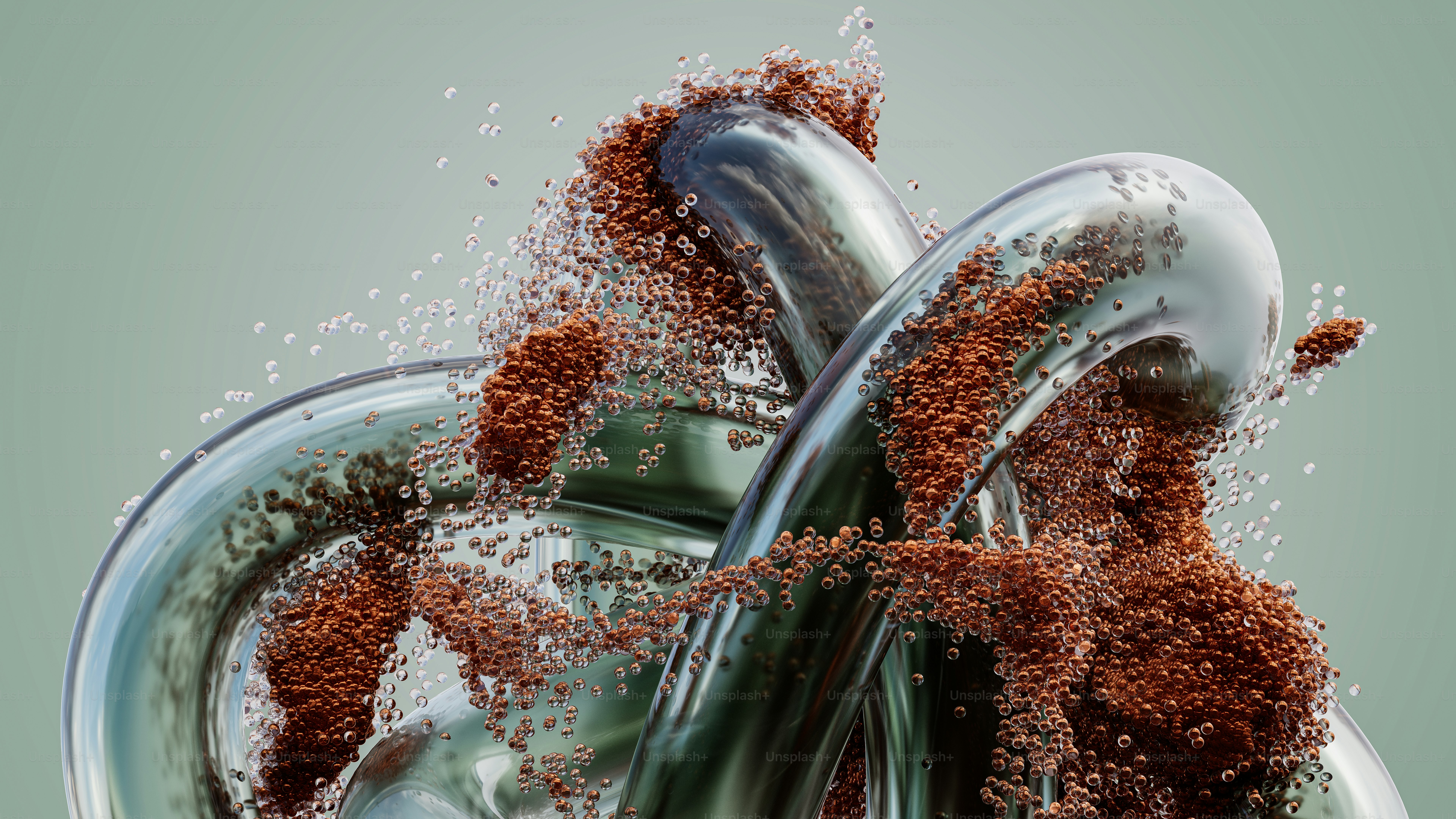a close up of a glass vase filled with sand