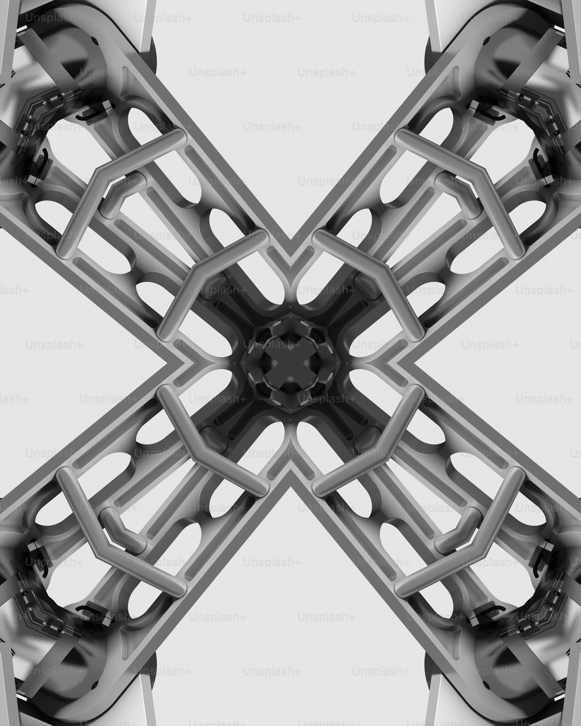a black and white photo of an abstract design