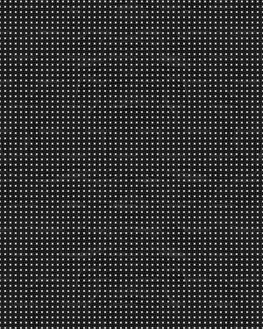 a black and white background with small white dots