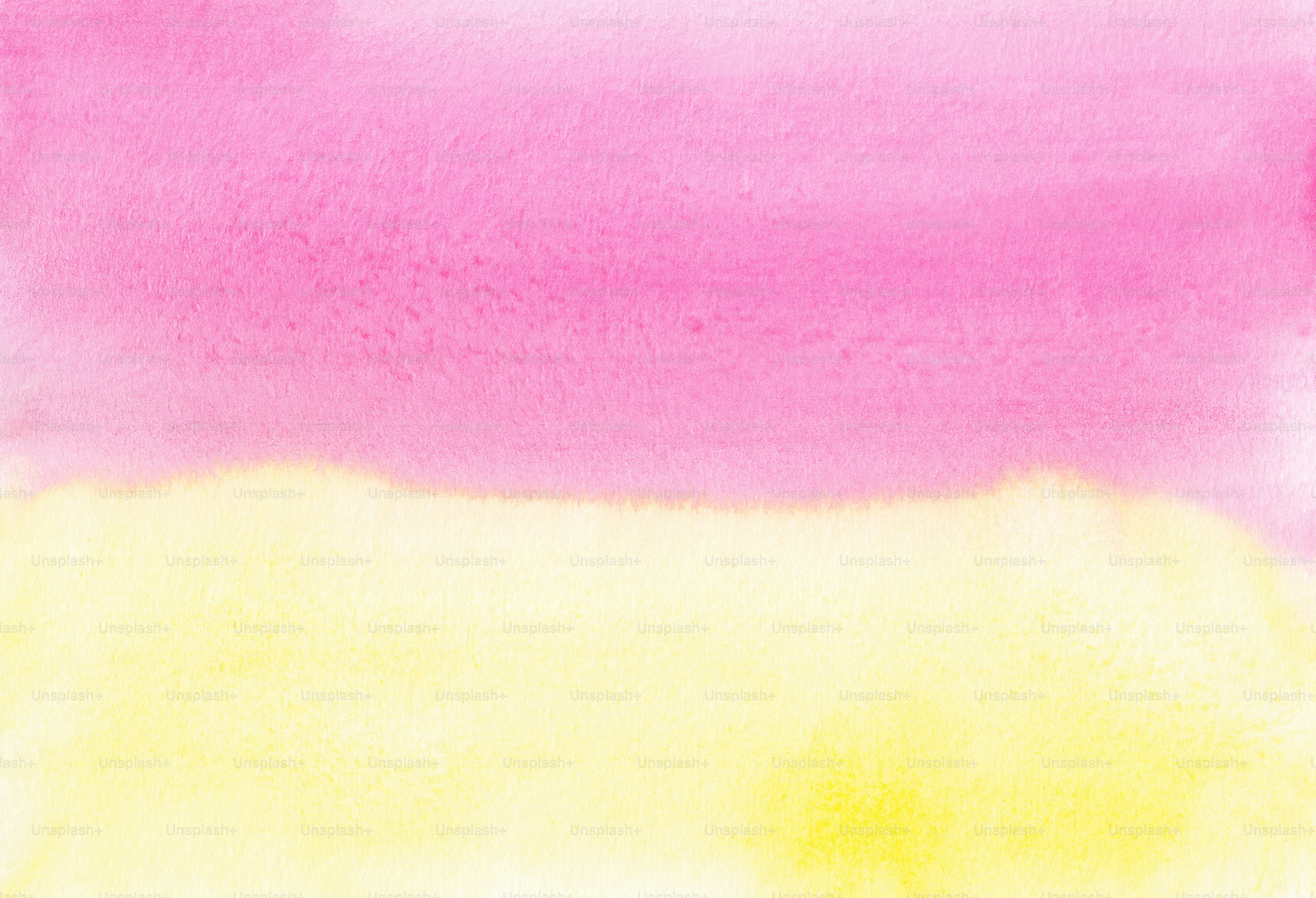 a watercolor painting of a yellow and pink background