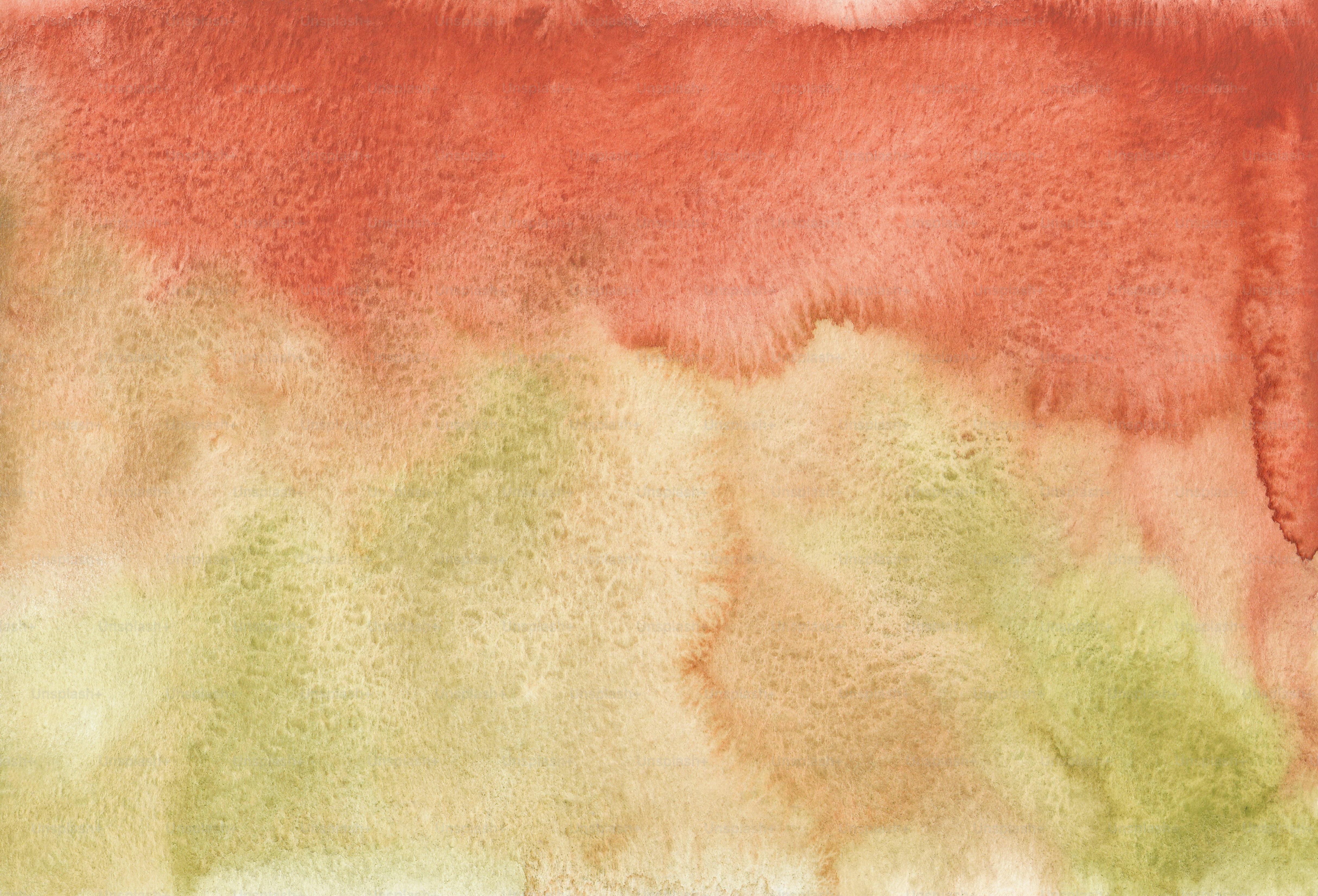 a painting of a red, green, and yellow background