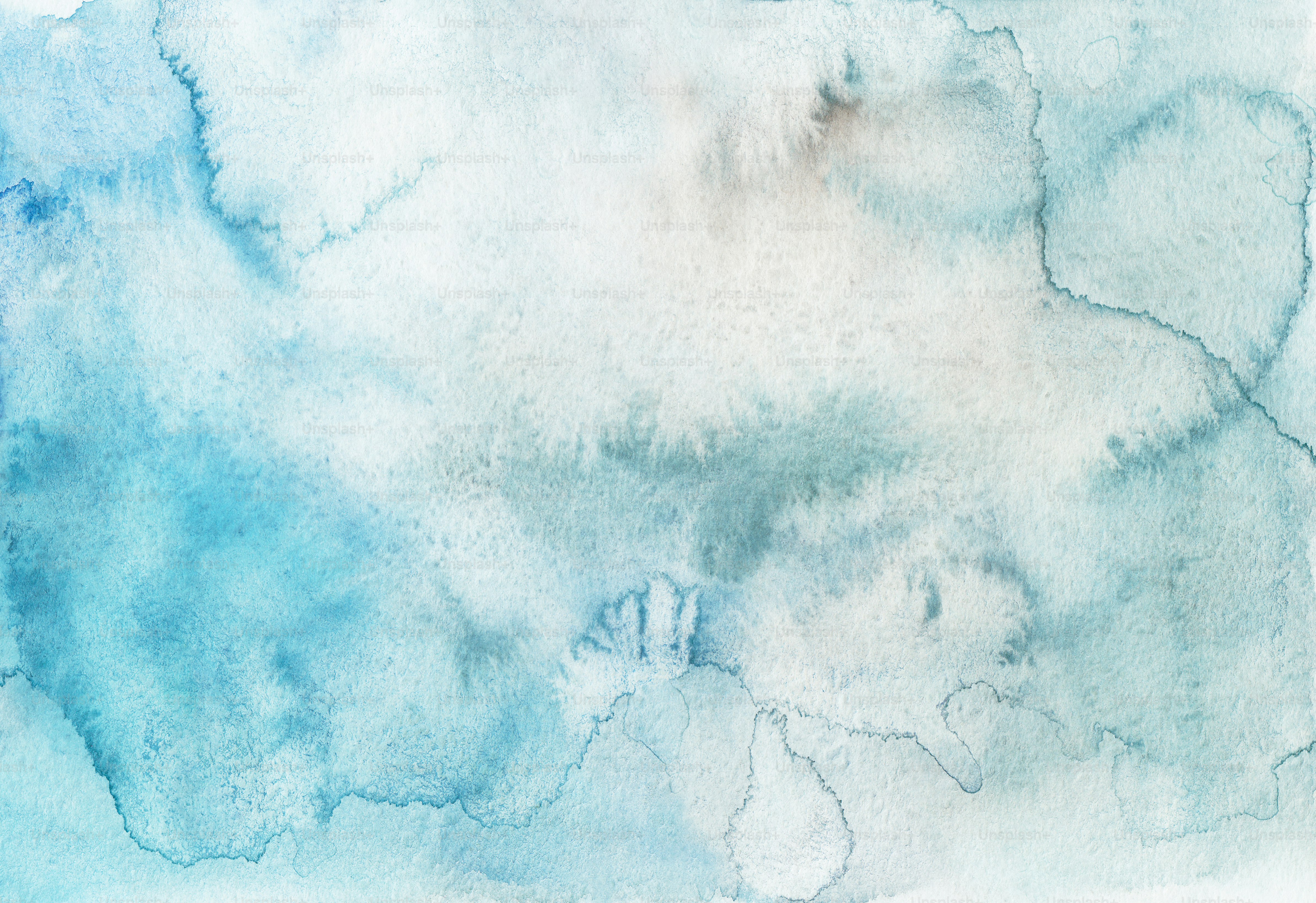 A watercolor painting of blue and white clouds photo – Background Image ...
