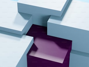 a purple and white object is shown in this image