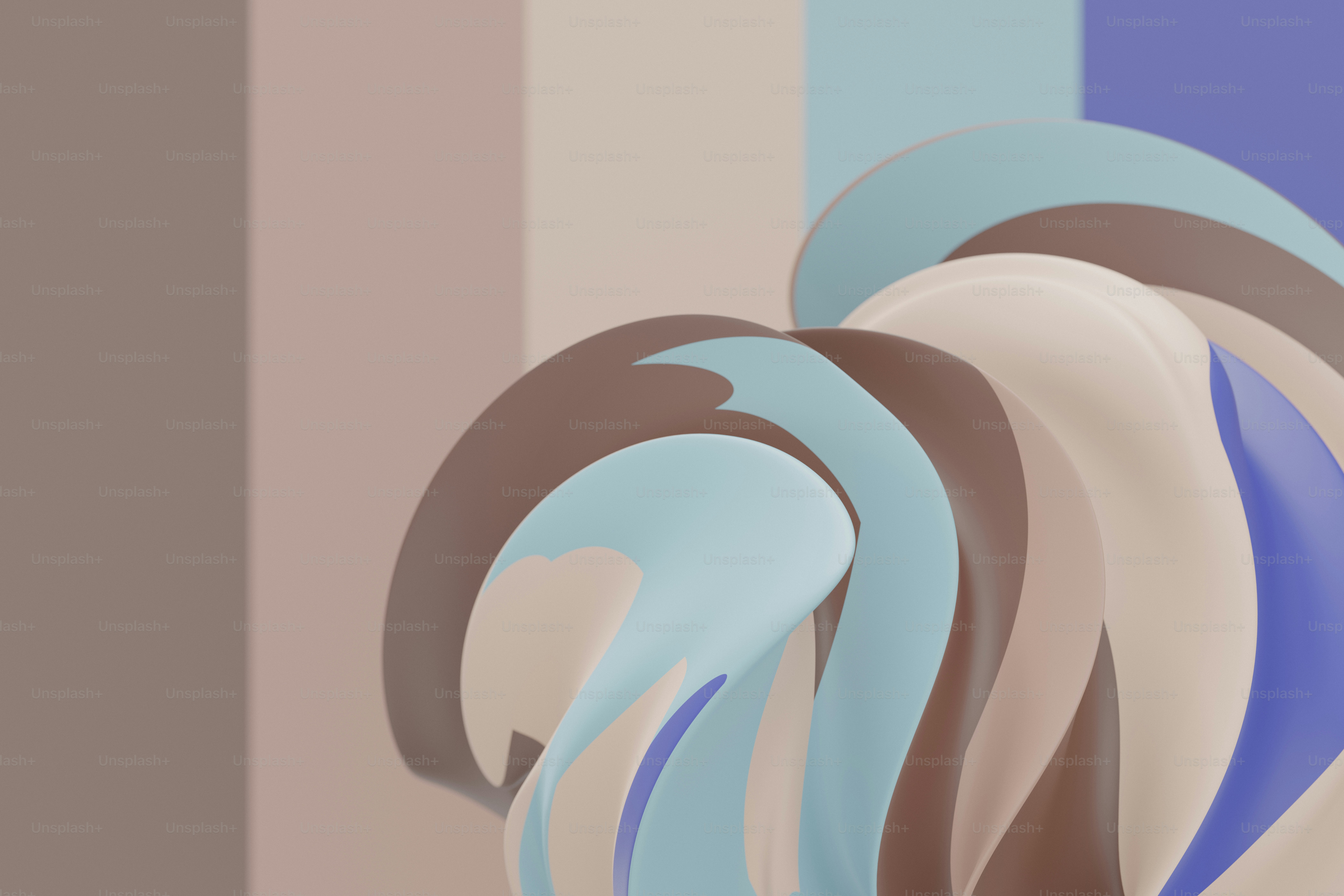 a close up of a vase with a blue and brown design on it