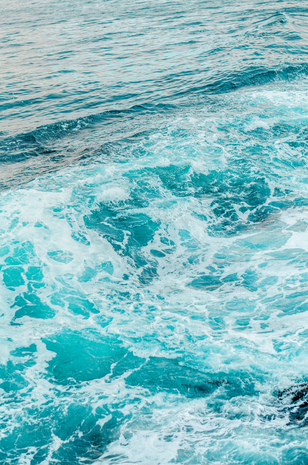 Un homme sur une planche de surf au sommet d’une vague dans l’océan