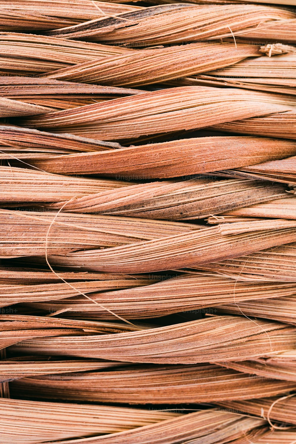 a close up of a pile of wood