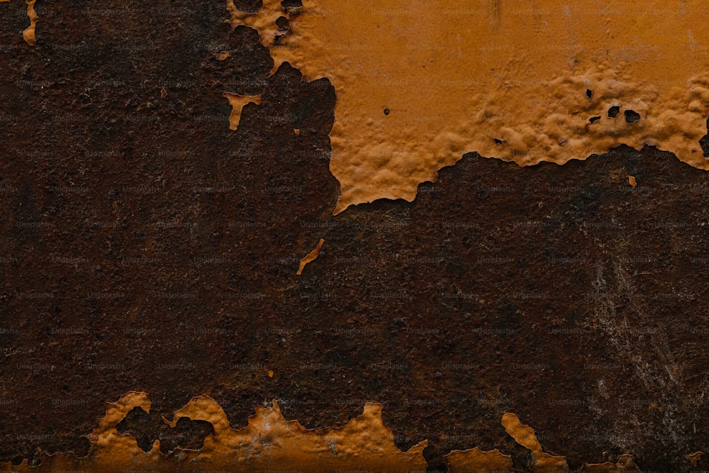an old rusted metal surface with peeling paint