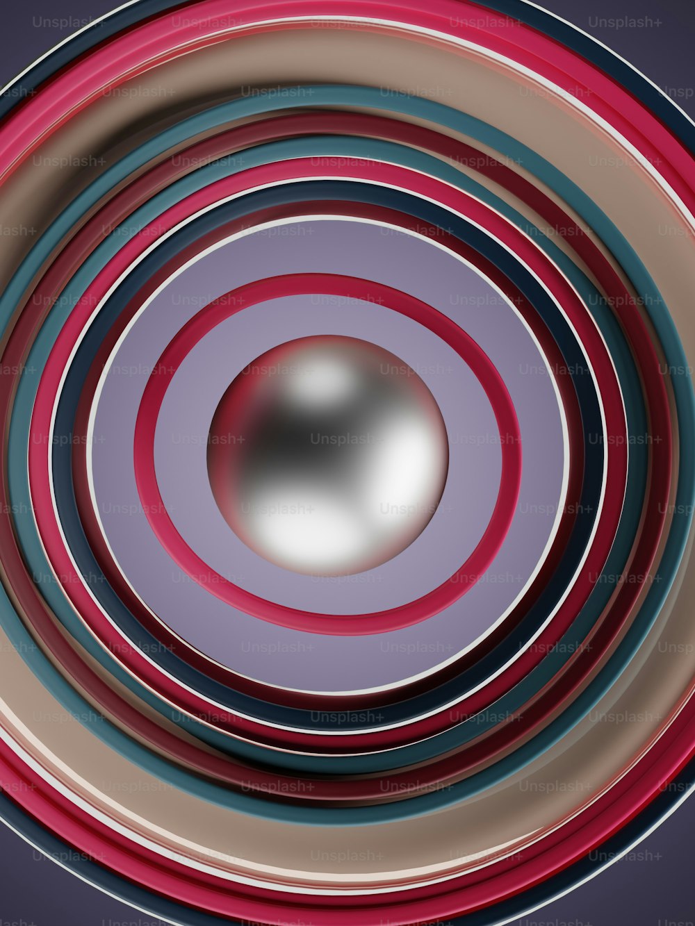 Immagine di un oggetto circolare con uno sfondo sfocato