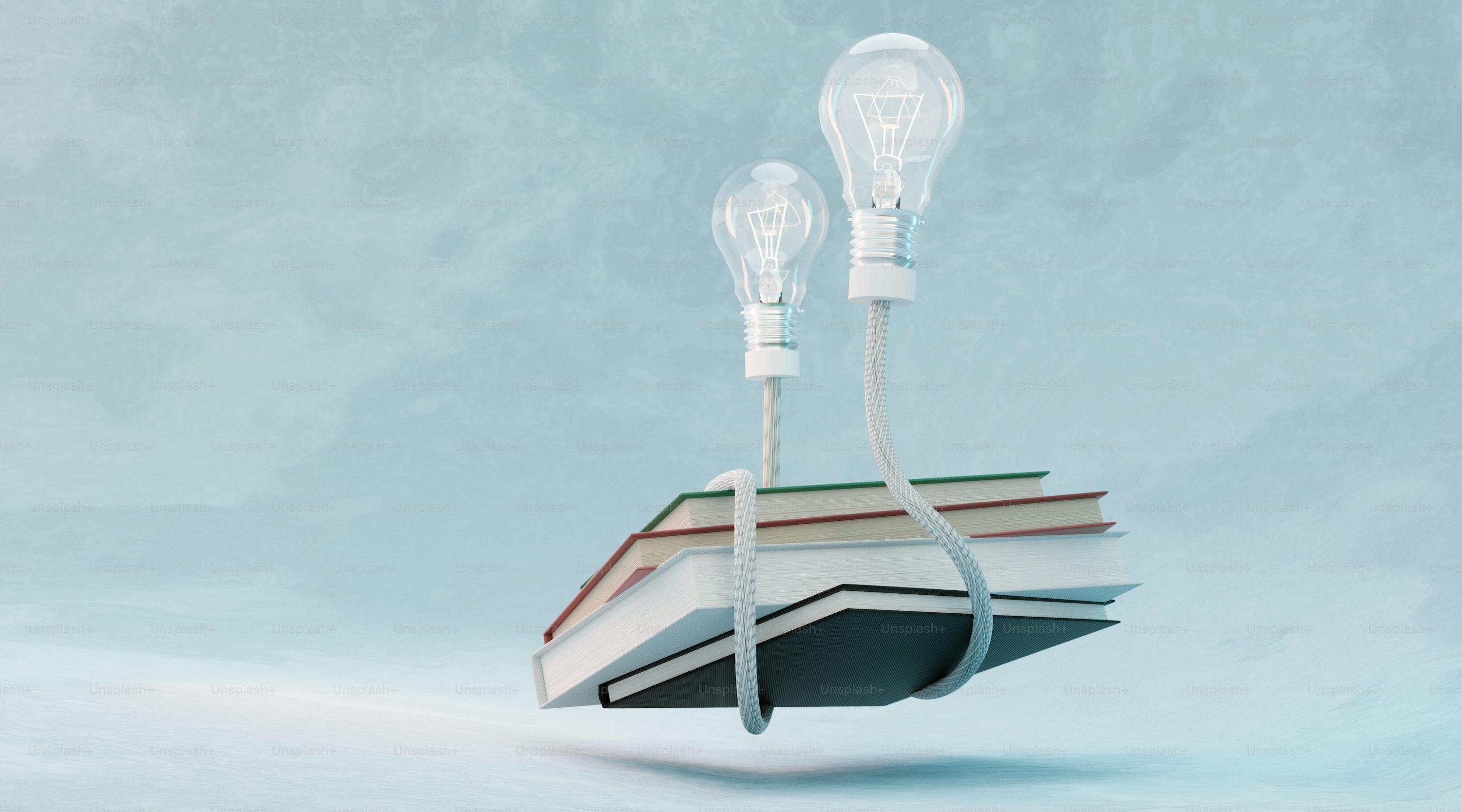 knowledge a book with two light bulbs attached to it