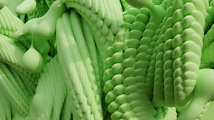 a close up of a bunch of green vegetables