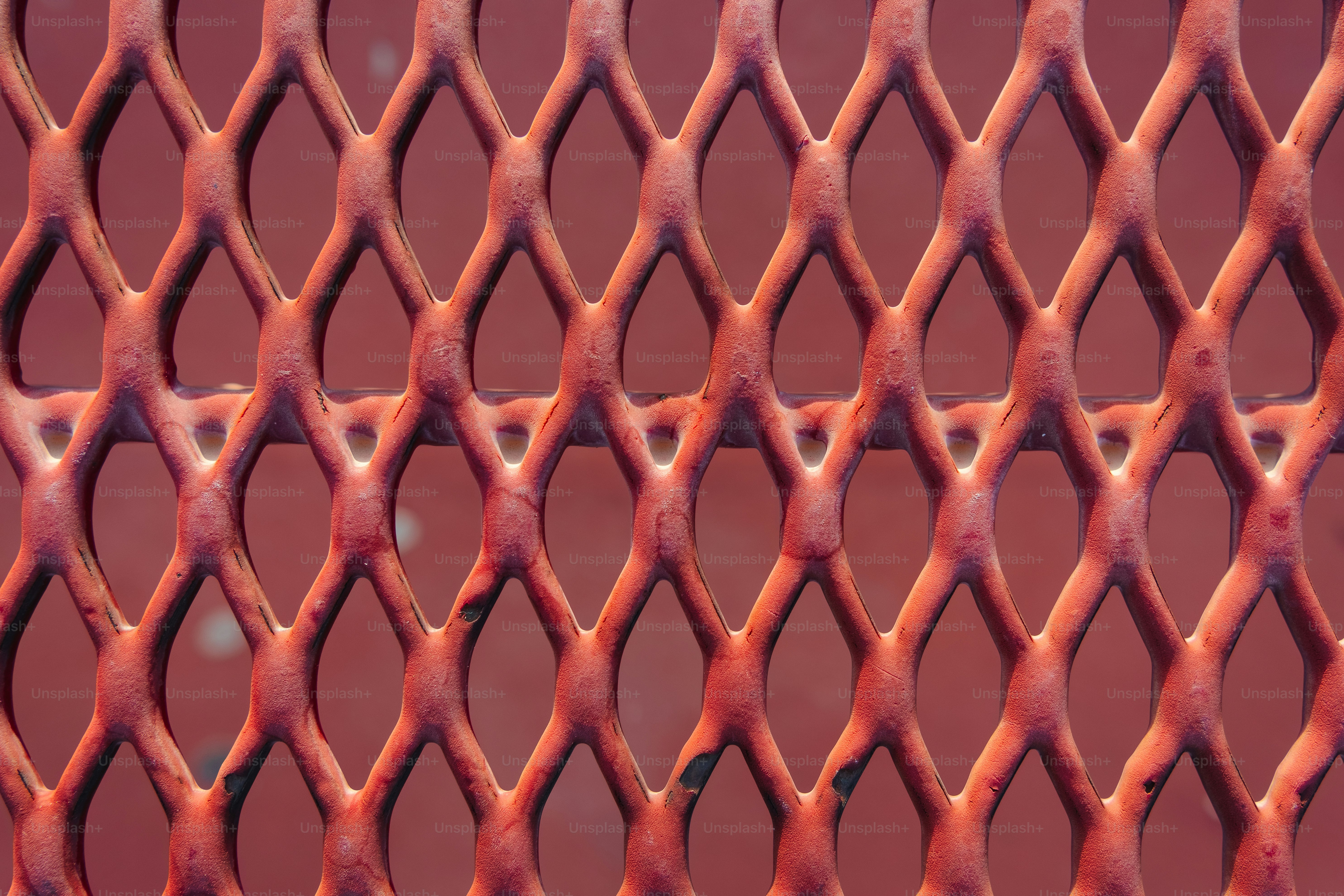 a close up view of a metal fence