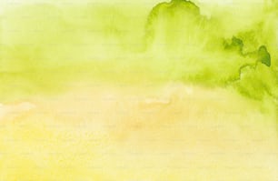 a painting of a yellow and green background