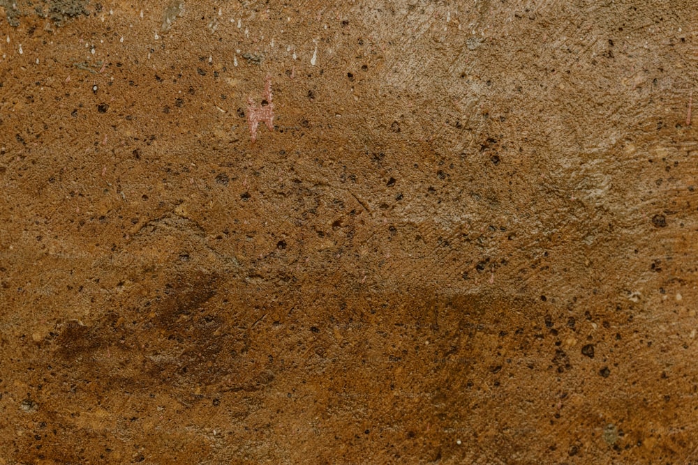 a close up of a brown surface with dirt on it