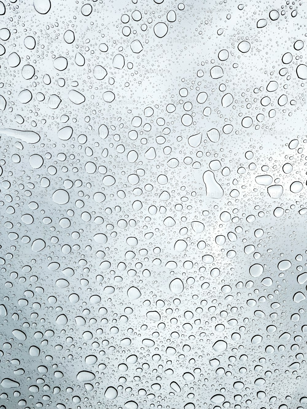 a close up of a window with water drops