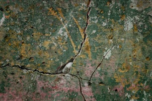 a close up of a rock with a crack in it