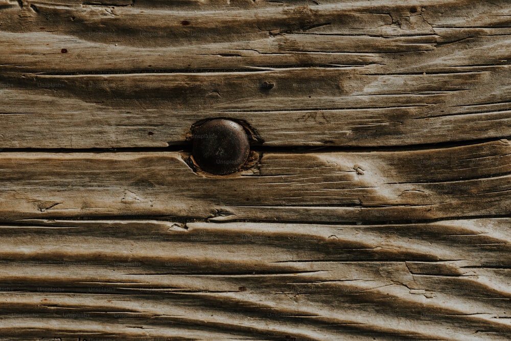 a close up of a piece of wood with a hole in it