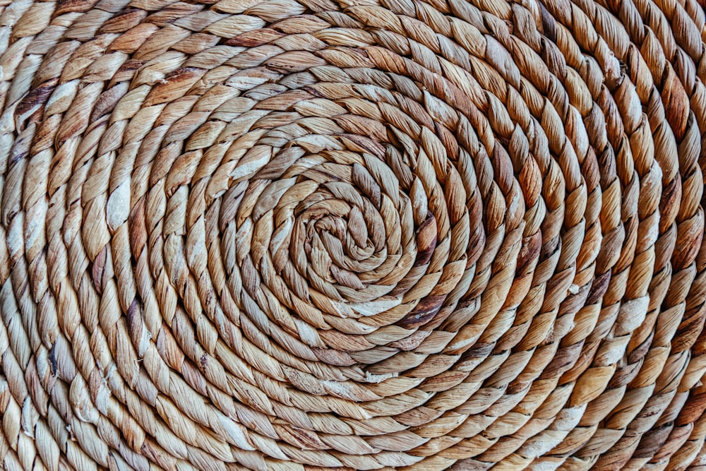 a close up view of a woven basket