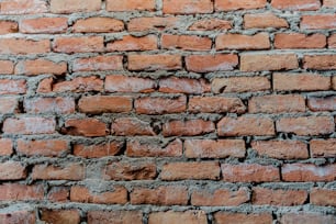 a close up of a brick wall made of bricks