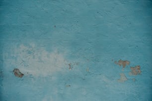 a red fire hydrant sitting in front of a blue wall