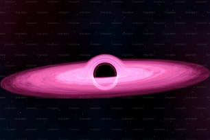 Impresión artística de un agujero negro en el espacio