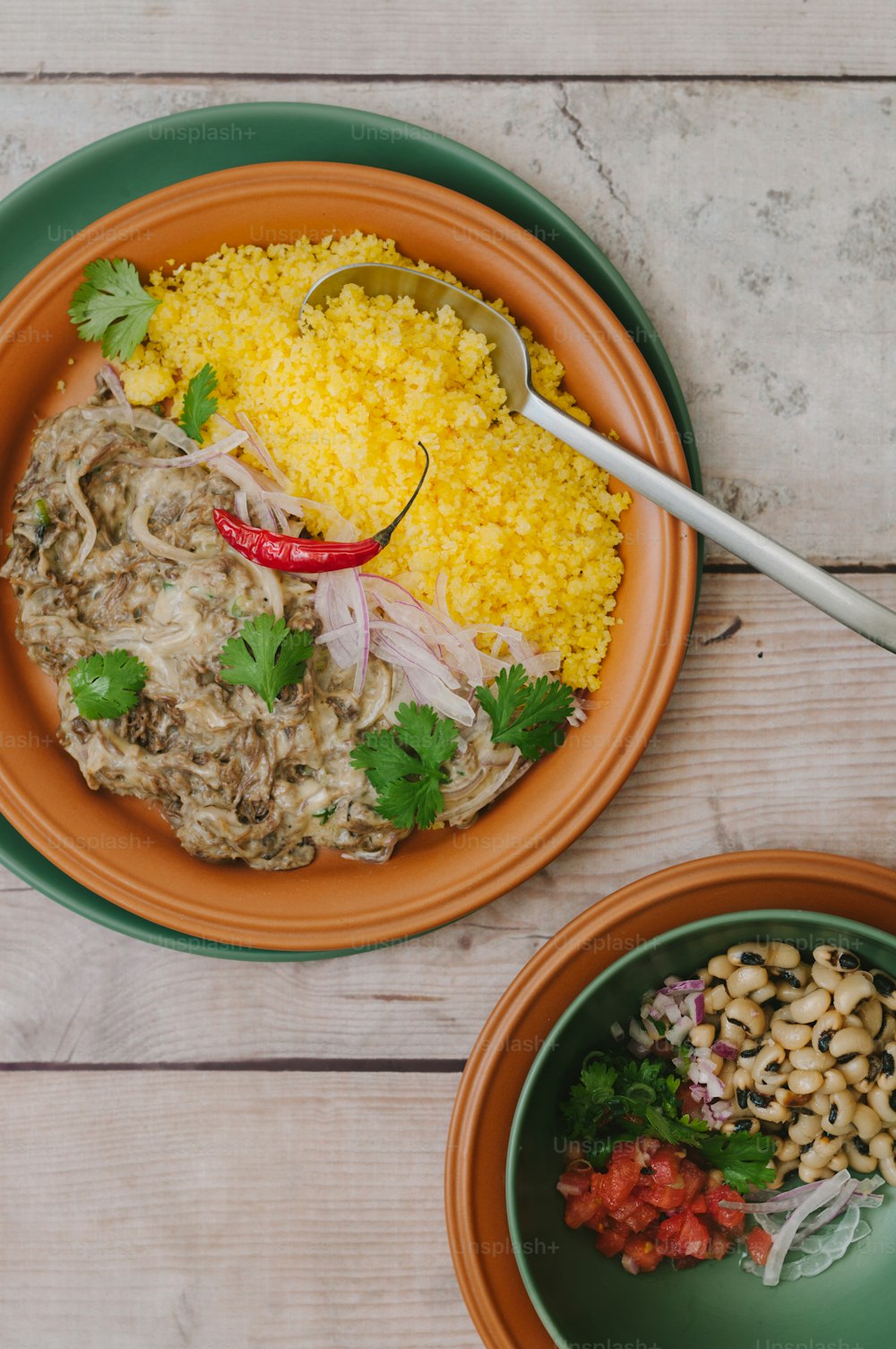 a plate of food on a table with a fork