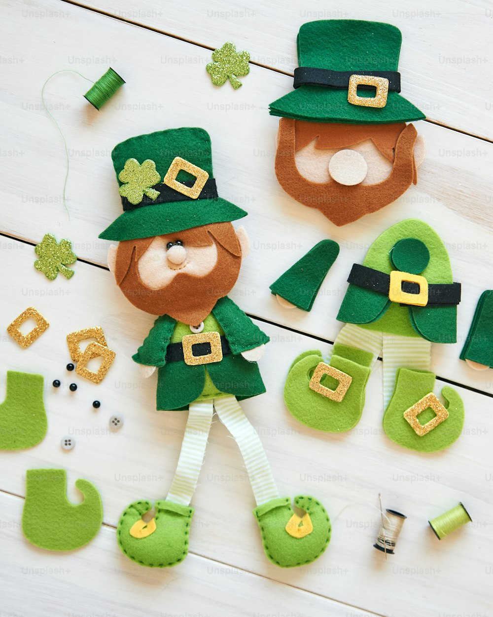 a group of felt st patrick's day decorations