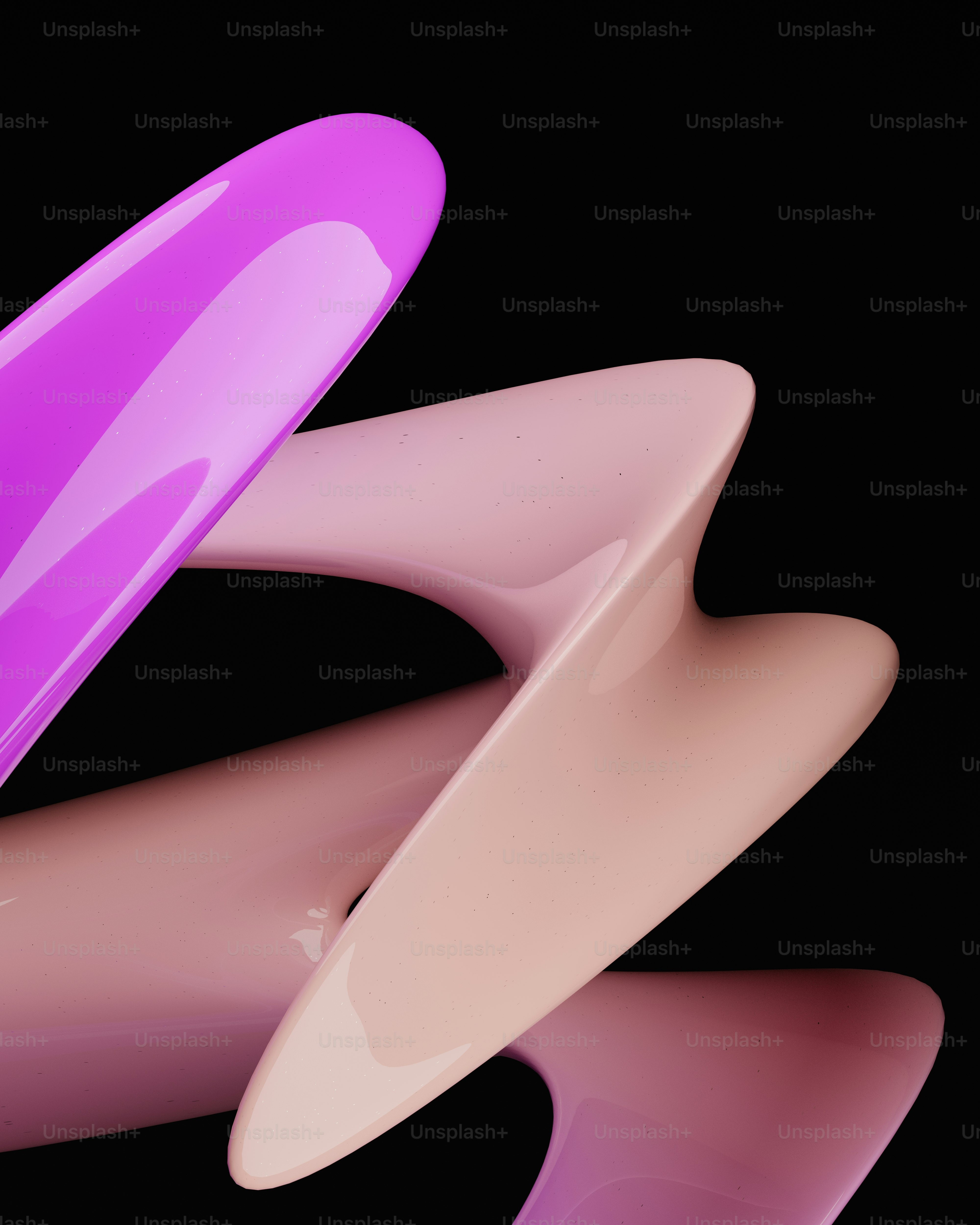 A close up of a purple object on a black background photo – 3d Image on ...