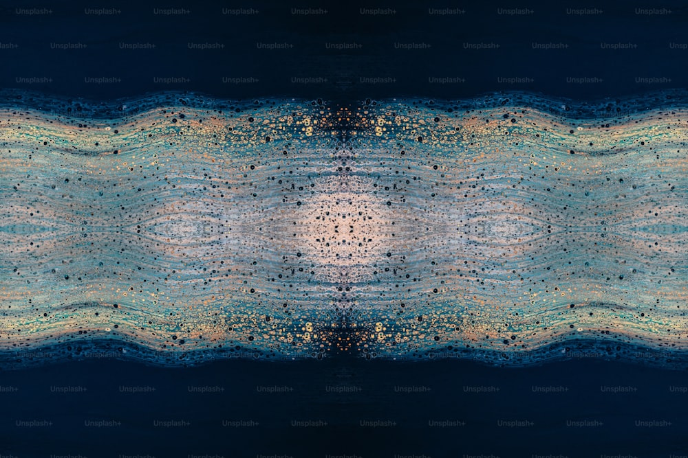 Una imagen abstracta de un patrón azul y amarillo
