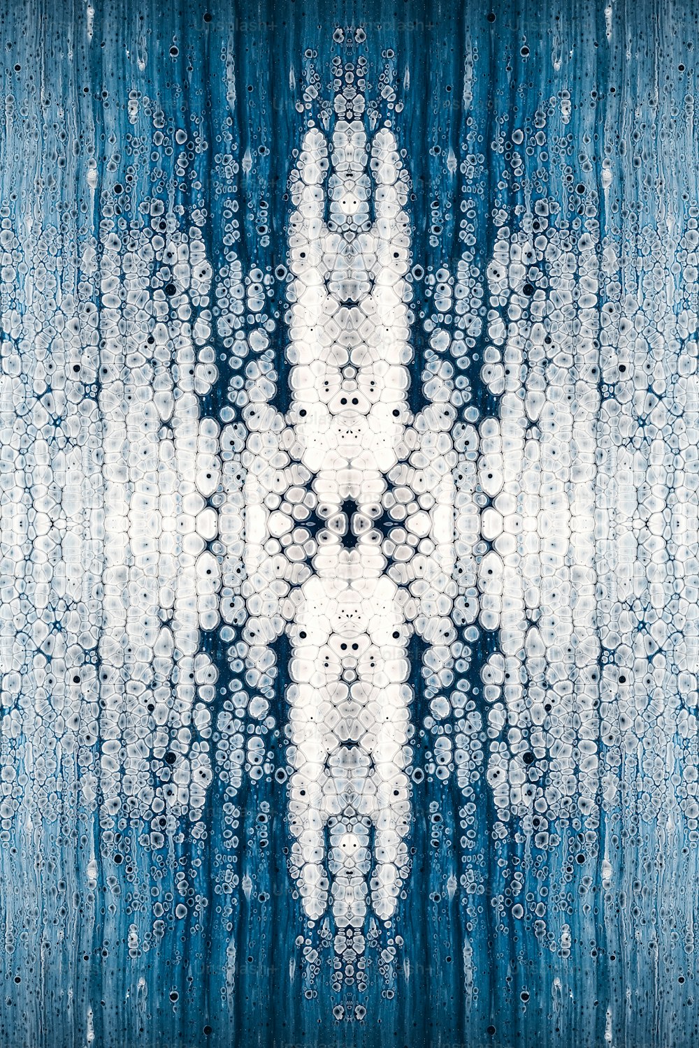 a blue and white background with a pattern on it