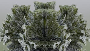 Una imagen digital de un ramo de plantas verdes