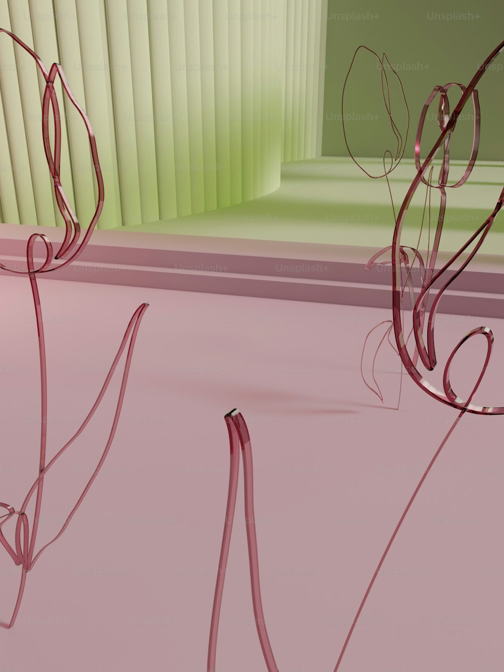 Ein computergeneriertes Bild eines rosa Objekts