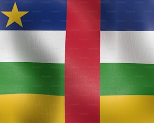 Die Flagge des Landes der Zentralafrikanischen Republik
