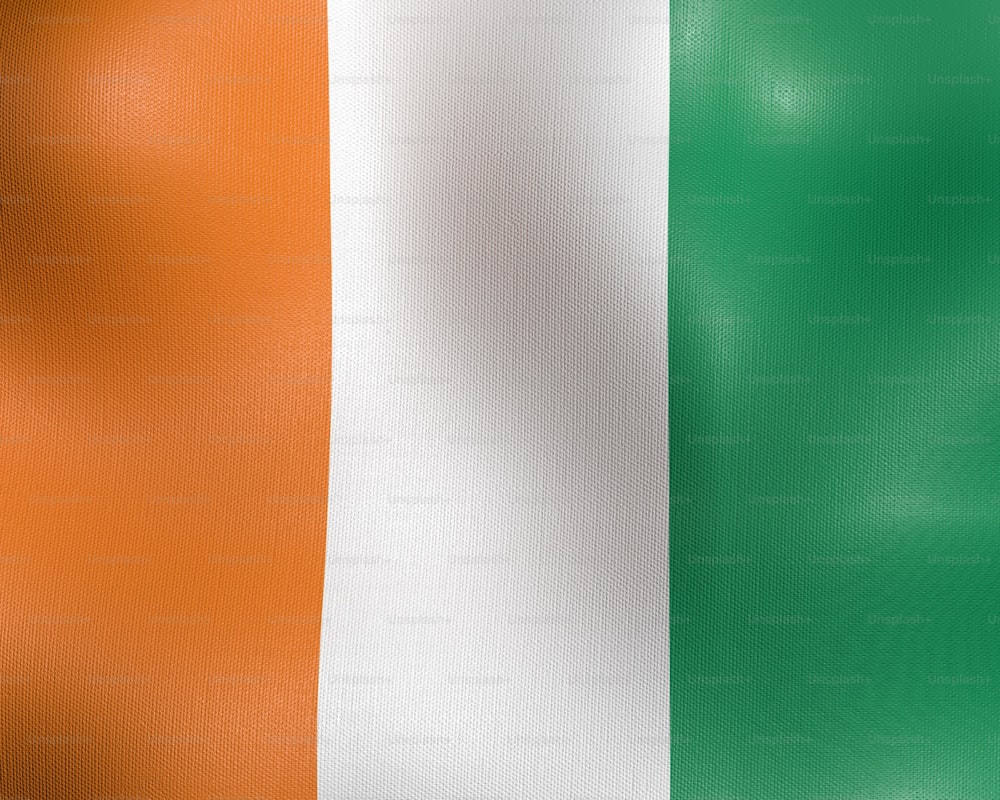 Un primo piano della bandiera dell'Irlanda