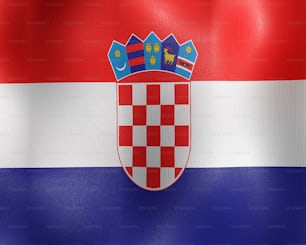 La bandiera della Croazia con uno stemma