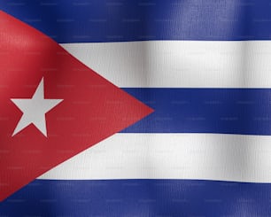 the flag of cuba waving in the wind