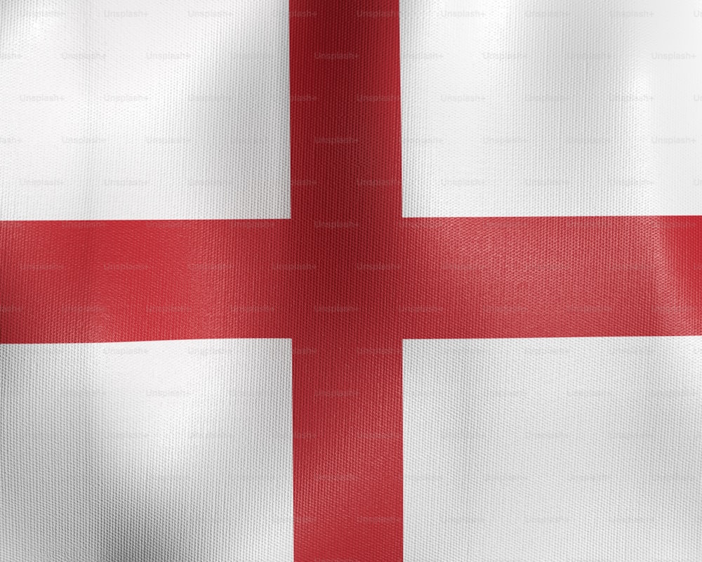 the flag of england is waving in the wind