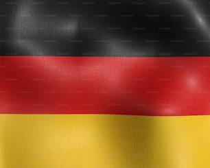 Die Flagge Deutschlands weht im Wind