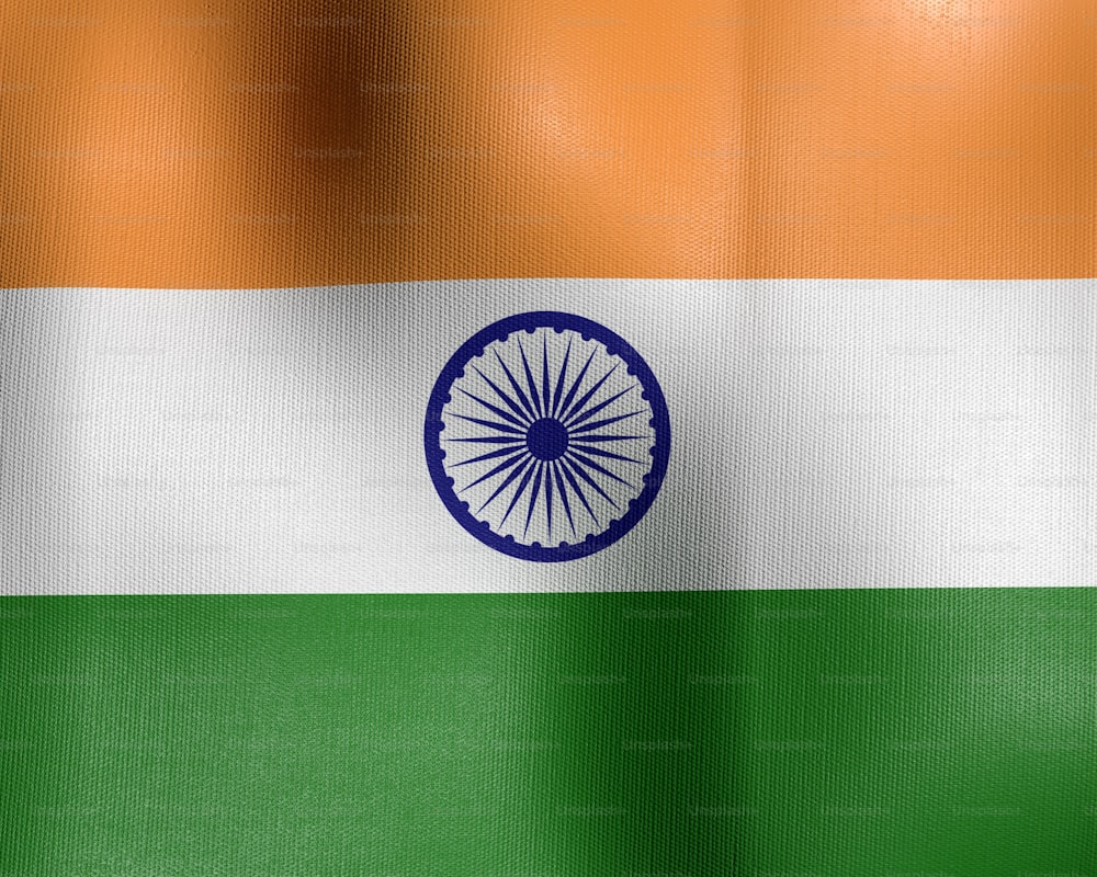 インドの旗はこの画像に示��されています
