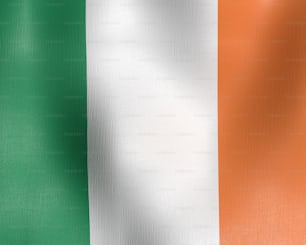 Un primer plano de la bandera de Irlanda