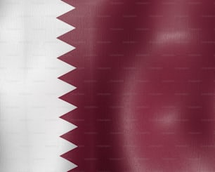 Un primo piano della bandiera del Qatar