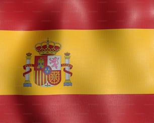 風になびくスペインの国旗