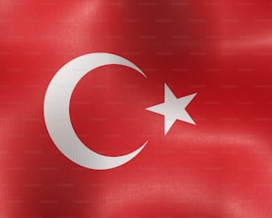 Le drapeau de la Turquie flottant dans le vent